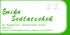 eniko sedlatschek business card