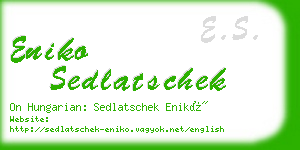 eniko sedlatschek business card